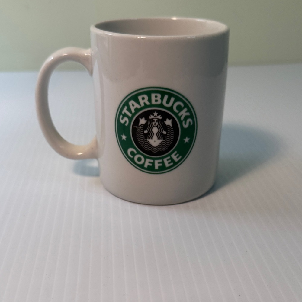 Starbucks Green Logo White Mug, pre 1992